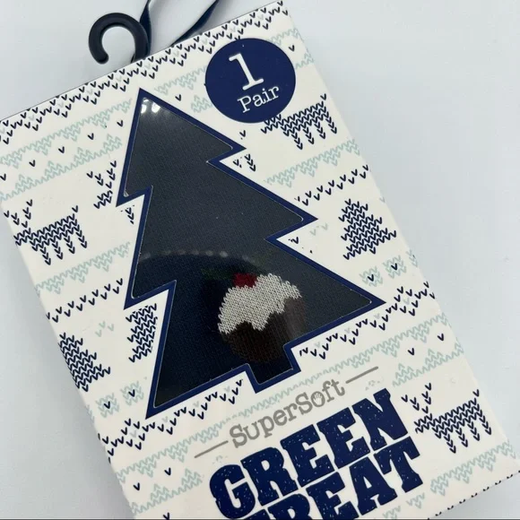 Green Treat Men’s SuperSoft 1 Pair Socks Gift Box Set Size 8-12 New Sealed Box - Picture 2 of 4
